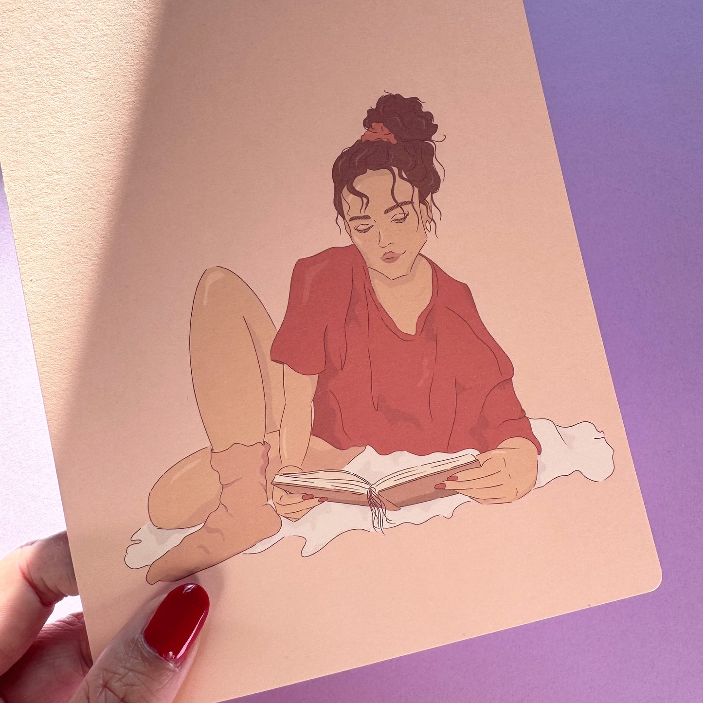 Book collection art print