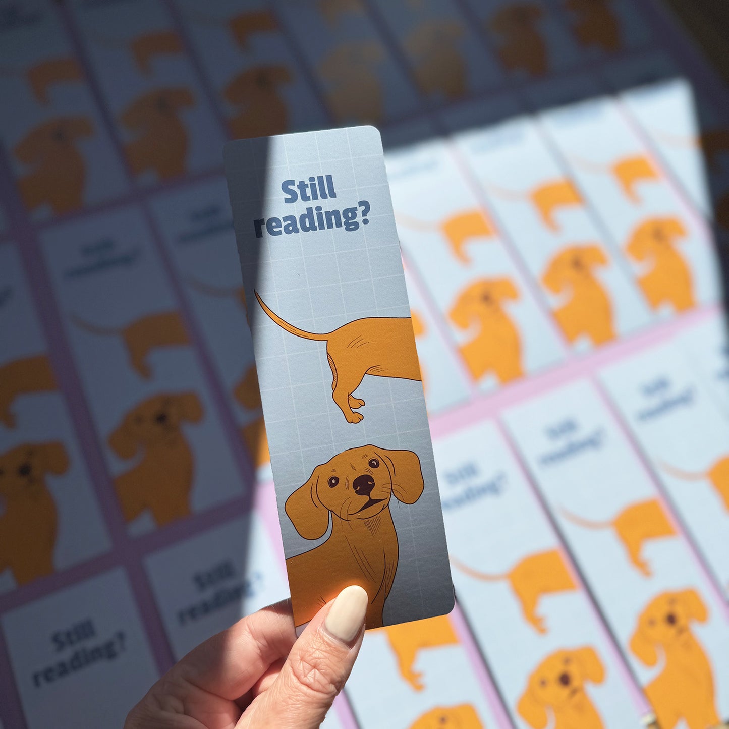 Still reading dog bookmark