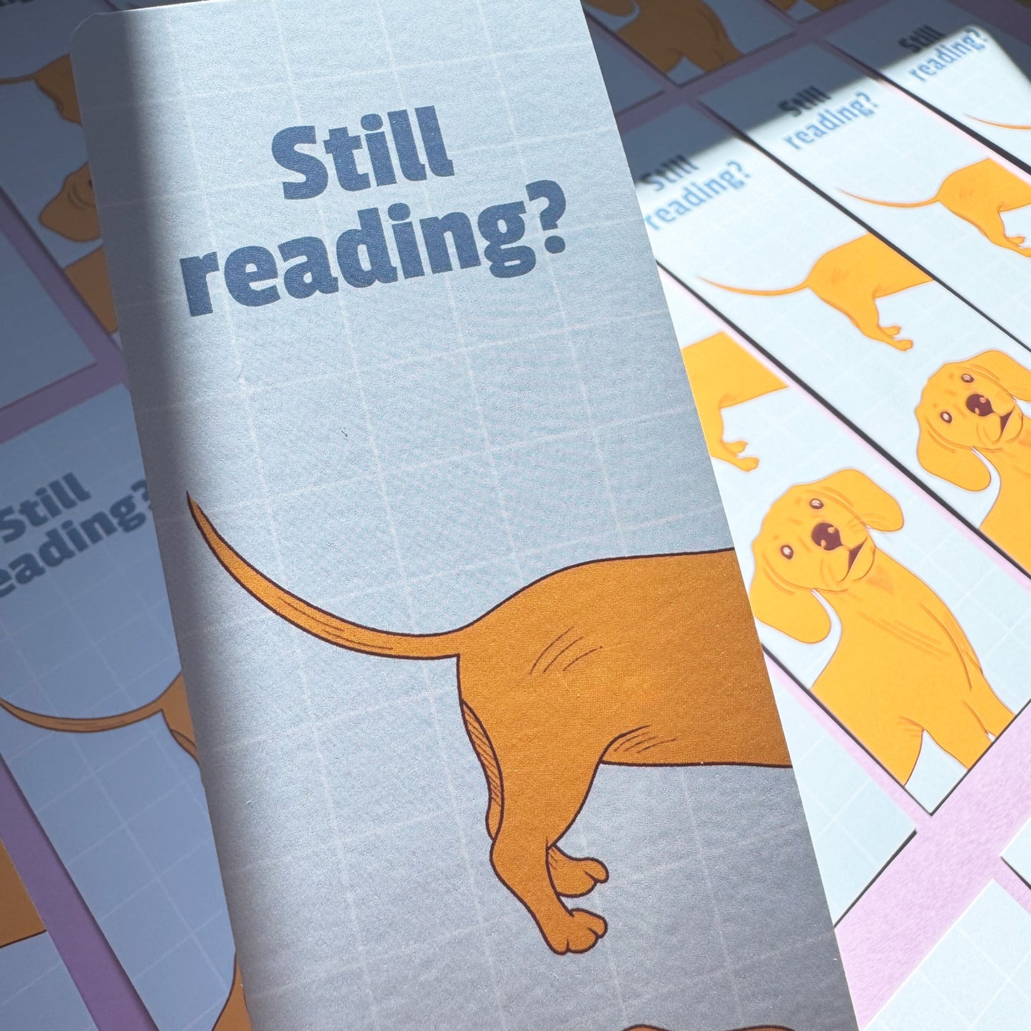 Still reading dog bookmark