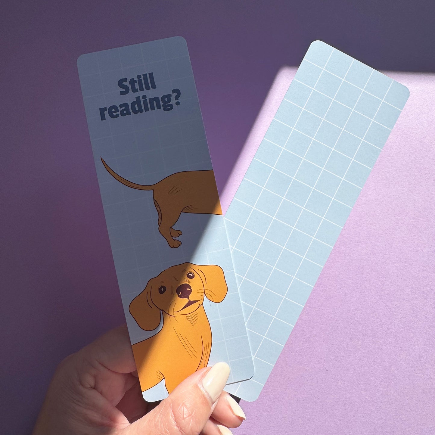 Still reading dog bookmark